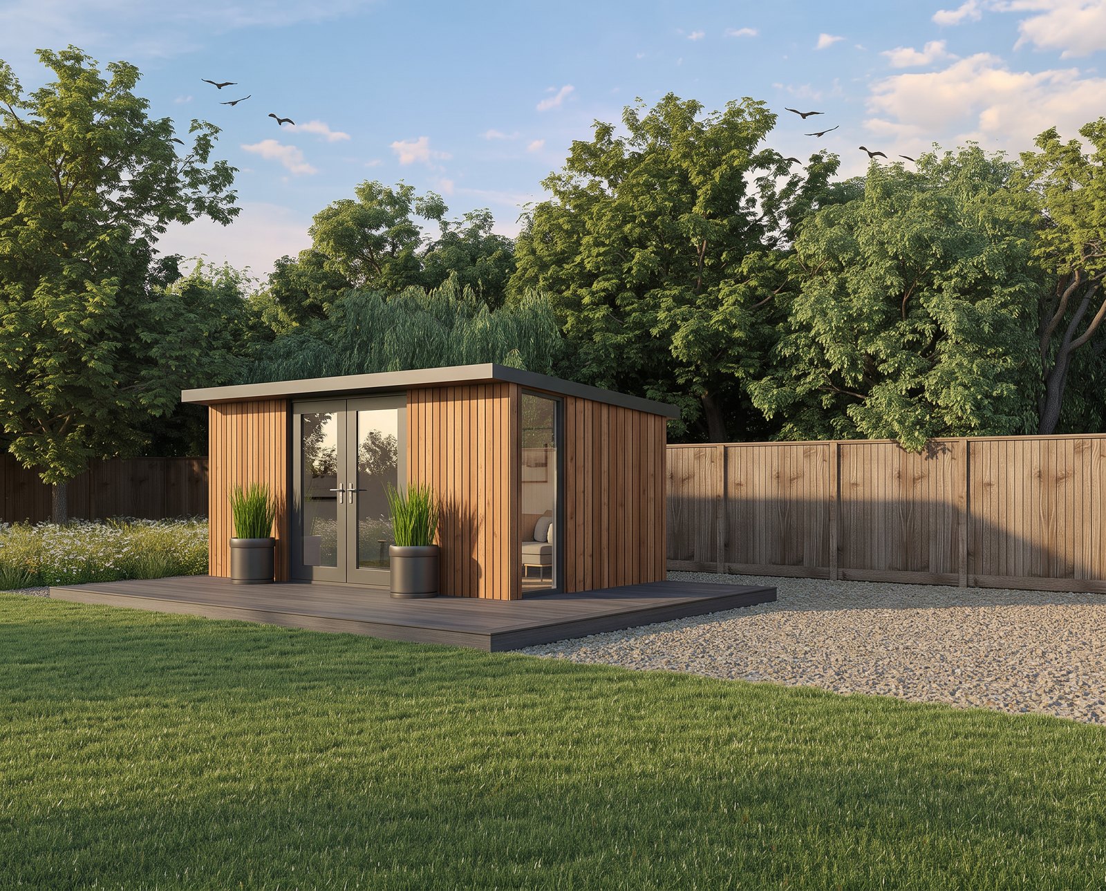 Garden room plan 5m x 3m Enclosed Corner